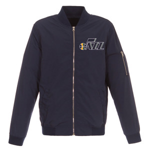 Utah Jazz JH Design Lightweight Nylon Bomber Jacket – Navy Utah Jazz JH Design Lightweight Nylon Bomber Jacket – Navy