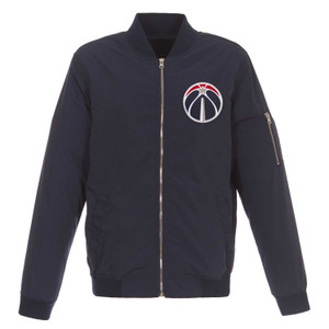 Washington Wizards JH Design Lightweight Nylon Bomber Jacket – Navy Washington Wizards JH Design Lightweight Nylon Bomber Jacket – Navy