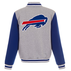 Buffalo Bills Two-Tone Reversible Fleece Jacket - Gray/Royal Buffalo Bills Two-Tone Reversible Fleece Jacket - Gray/Royal
