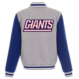New York Giants Two-Tone Reversible Fleece Jacket - Gray/Royal New York Giants Two-Tone Reversible Fleece Jacket - Gray/Royal