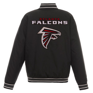 Atlanta Falcons Poly Twill Varsity Jacket - Black Atlanta Falcons Poly Twill Varsity Jacket - Black