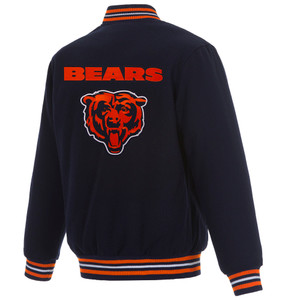 NFL Chicago Bears Reversible Wool Jacket - Navy NFL Chicago Bears Reversible Wool Jacket - Navy