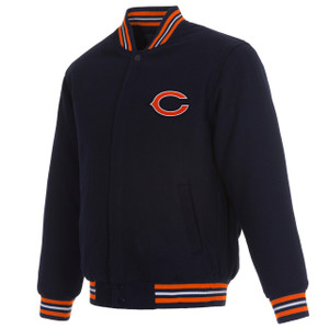 NFL Chicago Bears Reversible Wool Jacket Navy Red NFL Chicago Bears Reversible Wool Jacket Navy Red