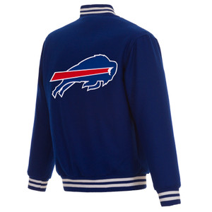 NFL Buffalo Bills Reversible Embroidered Wool Jacket -Royal NFL Buffalo Bills Reversible Embroidered Wool Jacket -Royal