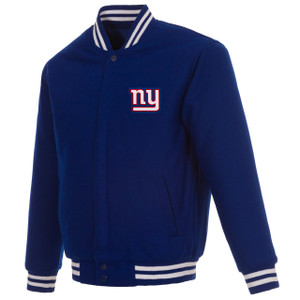 New York Giants Wool Reversible Jacket Embroidered Logos -Royal New York Giants Wool Reversible Jacket Embroidered Logos -Royal