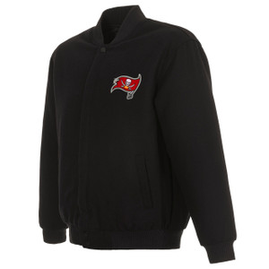 Tampa Bay Buccaneers JH Design Wool Reversible Jacket with Embroidered Logos Black Tampa Bay Buccaneers JH Design Wool Reversible Jacket with Embroidered Logos Black