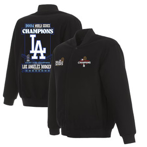 Los Angeles Dodgers 2024 World Series Champions Full-Snap Reversible Wool Jacket - Black Los Angeles Dodgers 2024 World Series Champions Full-Snap Reversible Wool Jacket - Black