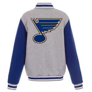 St. Louis Blues  JH Design Two-Tone Reversible Fleece Jacket - Gray/Royal