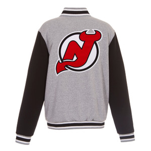 NHL New Jersey Devils JH Design Two-Tone Reversible Fleece Jacket - Gray/Black NHL New Jersey Devils JH Design Two-Tone Reversible Fleece Jacket - Gray/Black