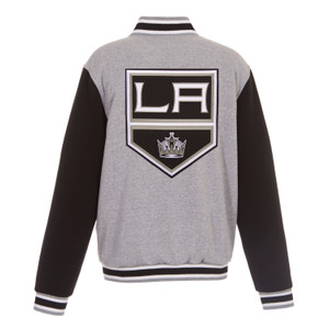NHL Los Angeles Kings JH Design Two-Tone Reversible Fleece Jacket - Gray/Black NHL Los Angeles Kings JH Design Two-Tone Reversible Fleece Jacket - Gray/Black