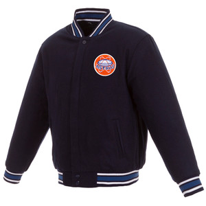 MLB Houston Astros  Wool Jacket Front Vintage Logos Navy JH Design