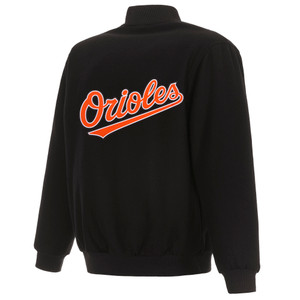 Baltimore Orioles  JH Design Reversible  Wool Jacket Embroidered Logos