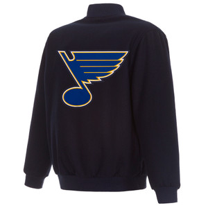 Louis Blues JH Design Reversible Jacket Embroidered Logos - Navy Louis Blues JH Design Reversible Jacket Embroidered Logos - Navy
