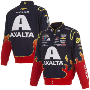 2025 William Byron JH Design NASCAR Axalta Black Uniform Full-Snap Jacket 2025 William Byron JH Design NASCAR Axalta Black Uniform Full-Snap Jacket