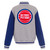 Detroit Pistons JH Design Two-Tone Reversible Fleece Jacket - Gray/Royal