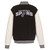 San Antonio Spurs Reversible Fleece Jacket with Faux Leather Sleeves – Black/White by JH Design