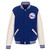 Philadelphia 76ers  Reversible Fleece Jacket with Faux Leather Sleeves – Royal/White by JH Design