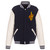 Cleveland Cavaliers Reversible Fleece Jacket with Faux Leather Sleeves – Navy/White by JH Design