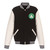 Boston Celtics Reversible Fleece Jacket with Faux Leather Sleeves – Black/White by JH Design