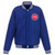 Detroit Pistons Reversible Fleece Jacket with Faux Leather Sleeves – Royal/White by JH Design