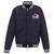 Colorado Avalanche Reversible Fleece Jacket with Vegan Leather Sleeves – Navy/White by JH Design