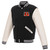 Cincinnati Bengals - JH Design Reversible Fleece Jacket with Faux Leather Sleeves - Black/White