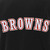 Cleveland Browns - JH Design Reversible Fleece Jacket with Faux Leather Sleeves - Black/White