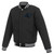Carolina Panthers  JH Design Reversible Fleece Jacket with Faux Leather Sleeves - Black/White