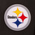 NFL Pittsburgh Steelers  JH Design Wool & Leather Reversible Jacket Embroidered Logos - Black