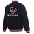 Houston Texans  Reversible Jacket Wool  w/ Embroidered Logos  Navy
