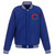 Chicago Cubs  JH Design Reversible Fleece Jacket with Faux Leather Sleeves   Royal /White