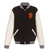 San Francisco Giants  JH Design Reversible Fleece Jacket with Faux Leather Sleeves - Black/White