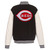 Cincinnati Reds - JH Design Reversible Fleece Jacket with Faux Leather Sleeves - Black/White