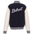 Detroit Tigers - JH Design Reversible Fleece Jacket with Faux Leather Sleeves - Navy/White Detroit Tigers - JH Design Reversible Fleece Jacket with Faux Leather Sleeves - Navy/White