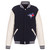 Toronto Blue Jays - JH Design Reversible Fleece Jacket with Faux Leather Sleeves - Navy/White