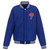 Philadelphia Phillies - JH Design Reversible Fleece Jacket with Faux Leather Sleeves - Royal/White