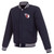 Cleveland  Guardians - JH Design Reversible Fleece Jacket with Faux Leather Sleeves - Navy/White