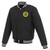 Oakland Athletics  Vintage Logo JH Design Reversible Fleece Jacket with Faux Leather Sleeves - Black/White