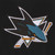 San Jose Sharks Reversible Wool Jacket - Embroidered Logos JH Design-Black