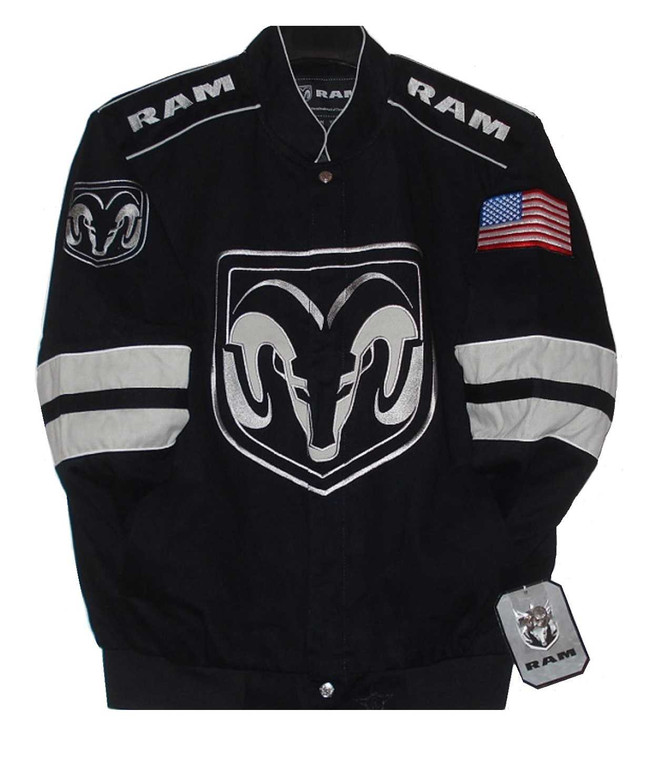 Dodge Ram Generic Twill Jacket - Black/Grey
