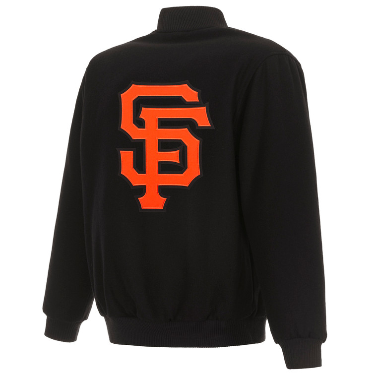 San Francisco Giants - JH Design Reversible Wool  Embroidered Logos Jacket Navy