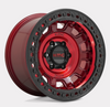 KMC Wheels KM236 Tank Beadlock 17x9 in Candy Red