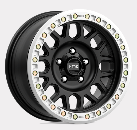 KMC Wheels KM234 Grenade Desert Beadlock 20x9 in Satin Black