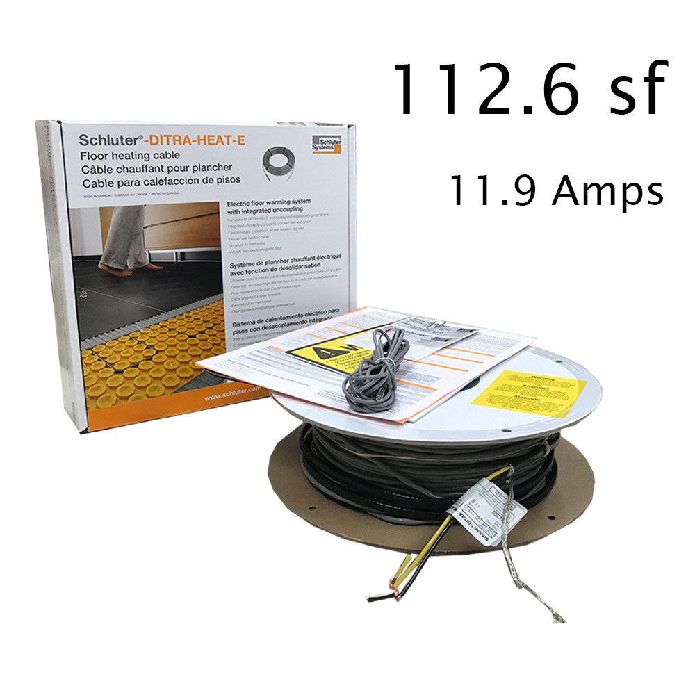 DITRA-HEAT Cable 120V 112.6 SF   11.9 Amps