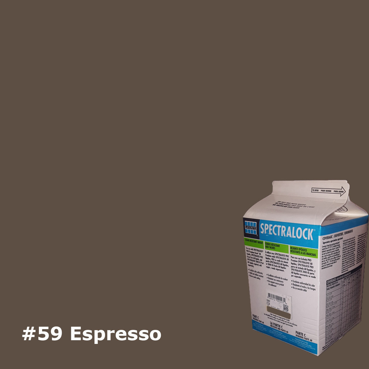 Spectralock Epoxy Part C #59 Espresso 9 Lbs. - Tile Nerd