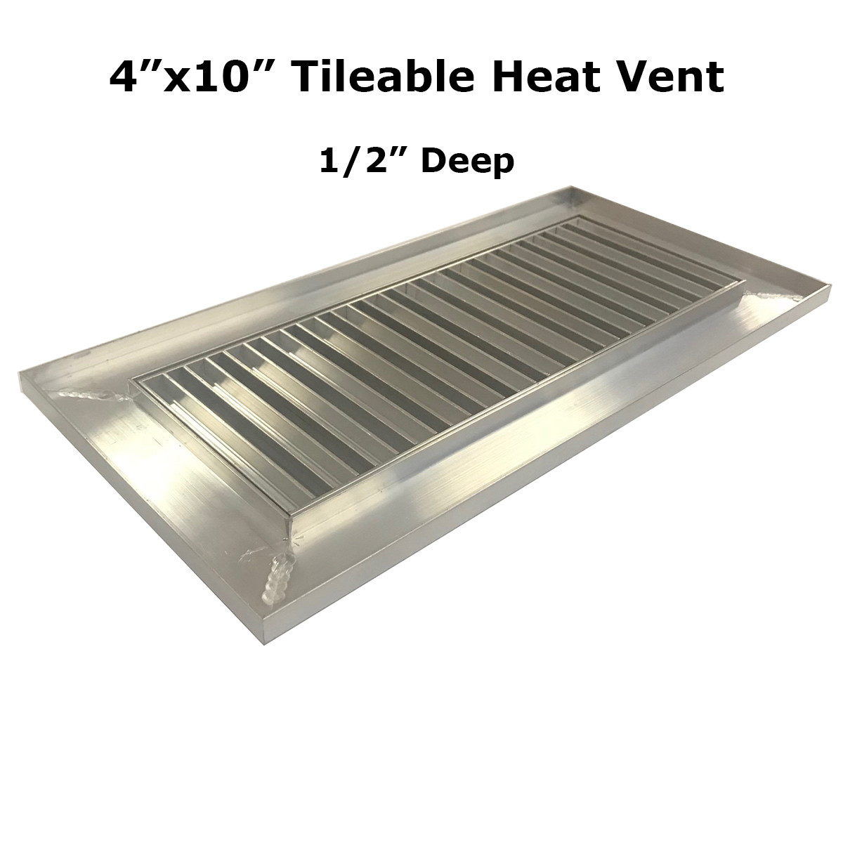 Tile Heat Vent 4x10 with 1/2" depth