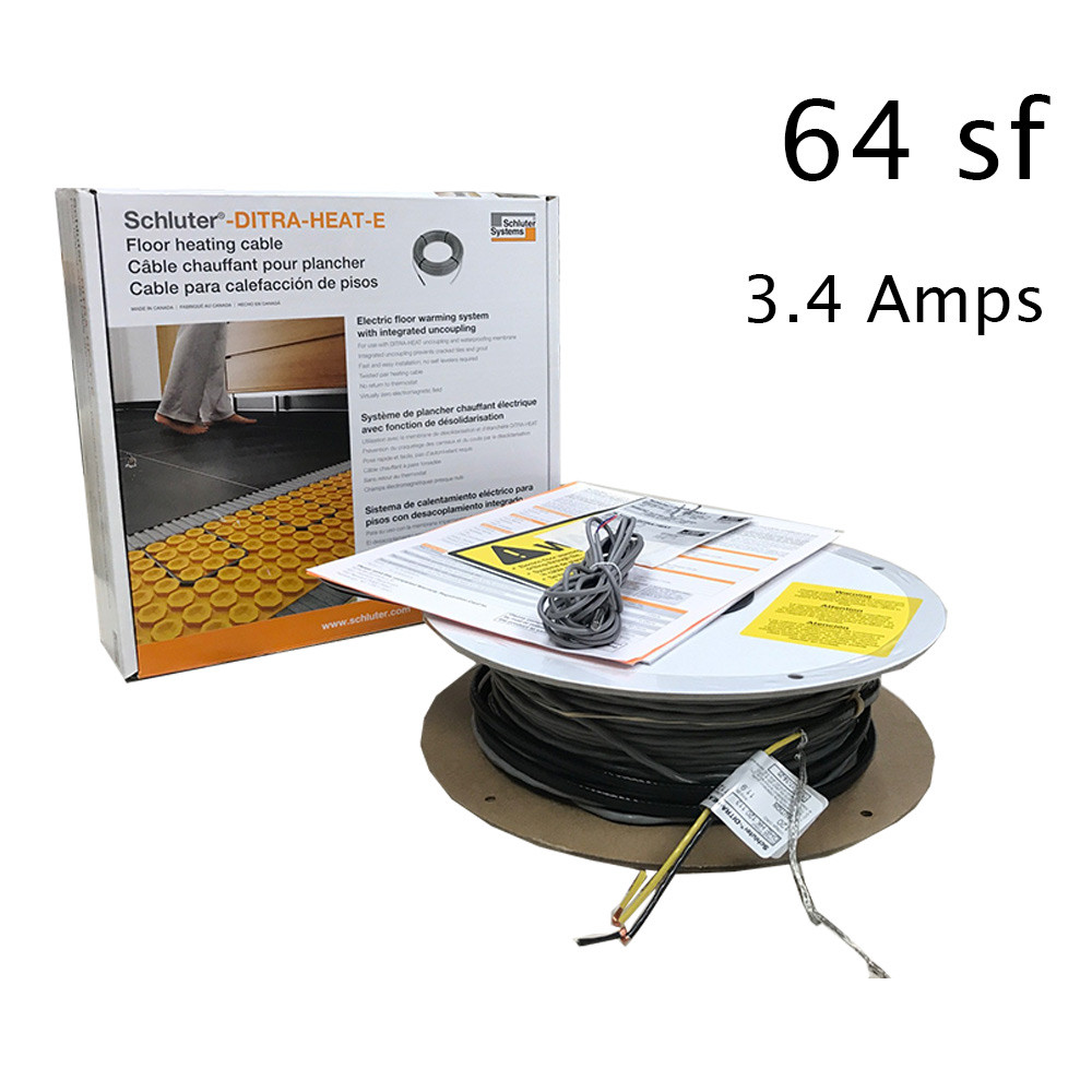 DITRA-HEAT Cable 240V 64.0 SF 3.4 Amp