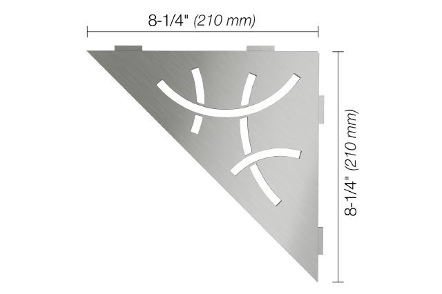 Corner Shelf "Stainless Steel Curve Triangle"