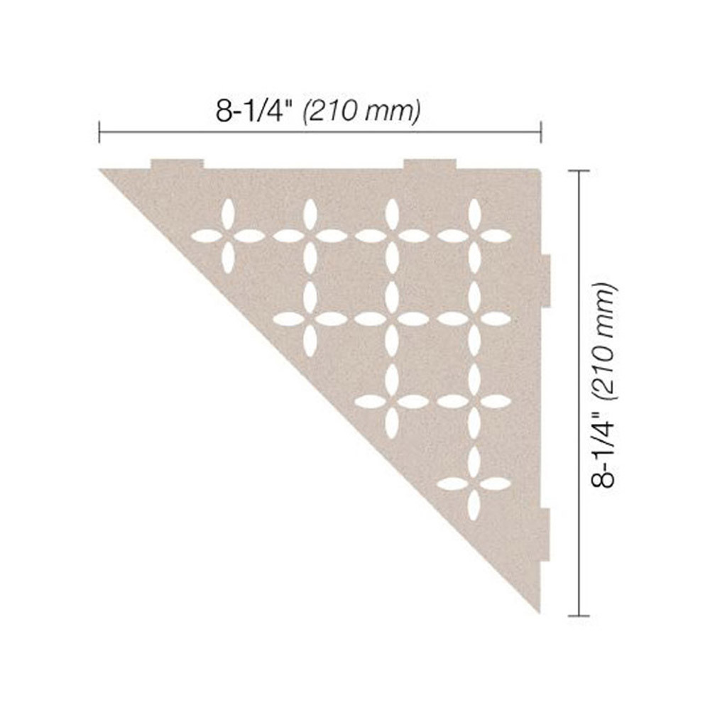 Corner Shelf "Cream Floral Triangle"