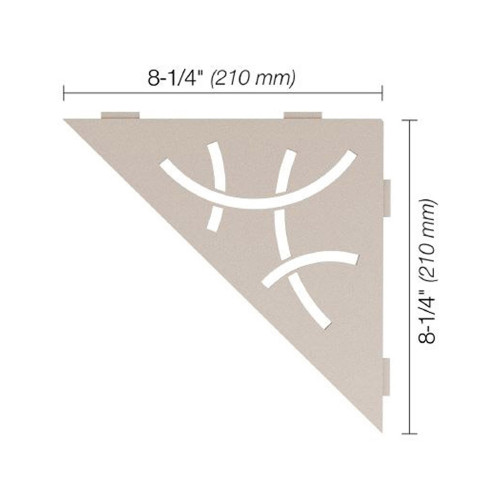 Corner Shelf "Cream Curve Triangle"